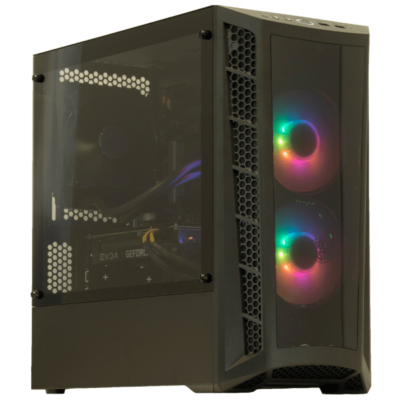 Cobratype Tiger Gaming Desktop PC - Ryzen 5600X, RTX 3060 Ti, 16GB DDR4, 1TB NVMe, AIO Liquid Cooler, Windows 10 Pro