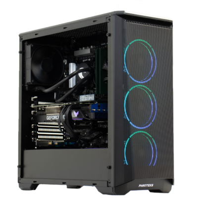 Cobratype Ladon Gaming Desktop PC - Intel Core i7-12700KF, NVIDIA RTX 3070 Ti, 32GB DDR4, 2TB NVMe, AIO Liquid Cooler, Windows 11 Pro